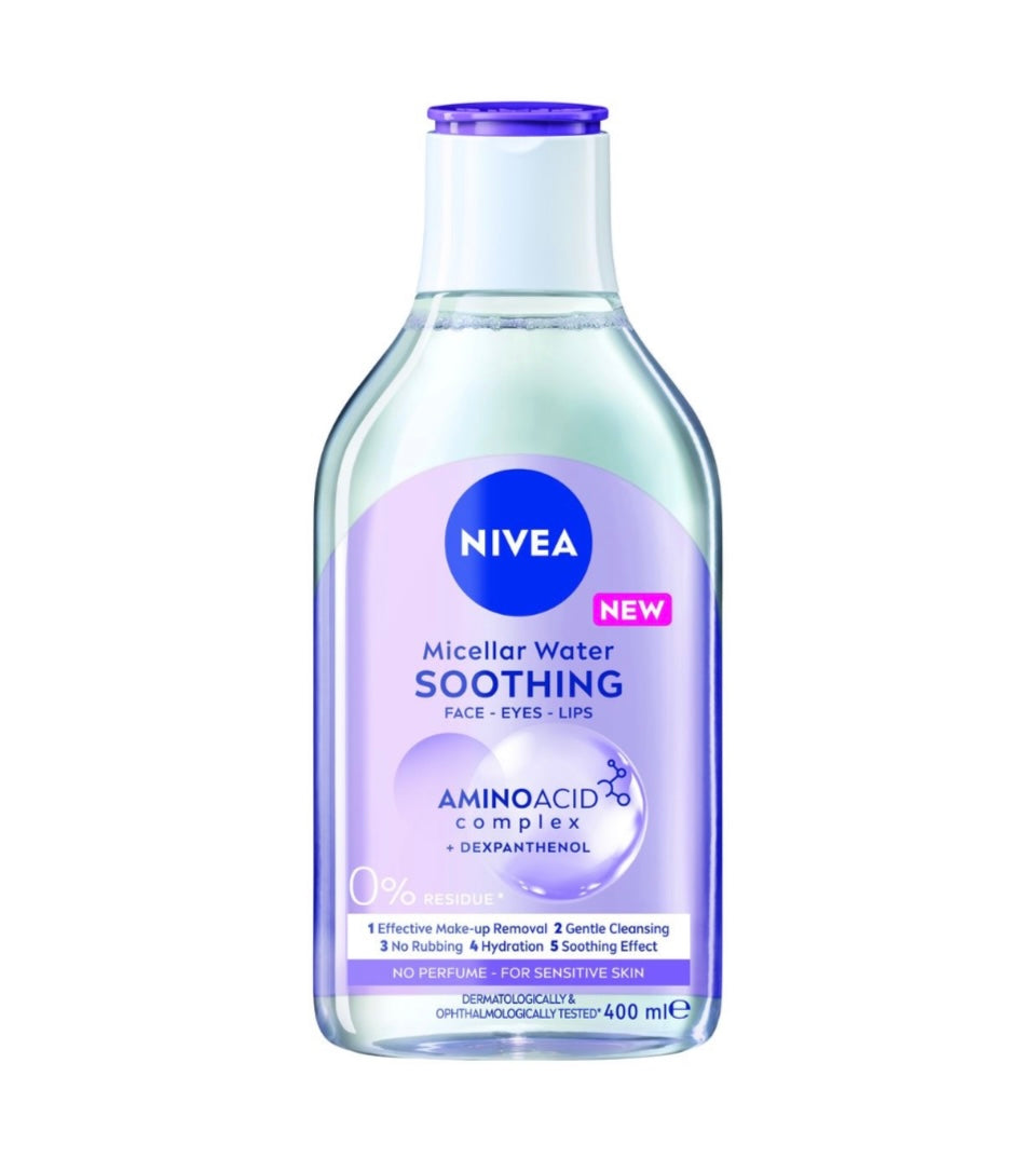 NIVEA Face Micellar Water Sensitive, Makeup Remover, All Skin Types, 400ml