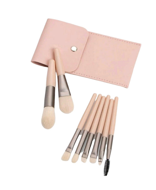 Makeup Brush Set 8 Piece with Pouch